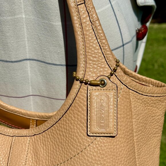 Coach Ergo Legacy XL Tote Camel Tan HTF 2007 Stripe Lining Hang Tag 11640 EUC - Picture 4 of 16